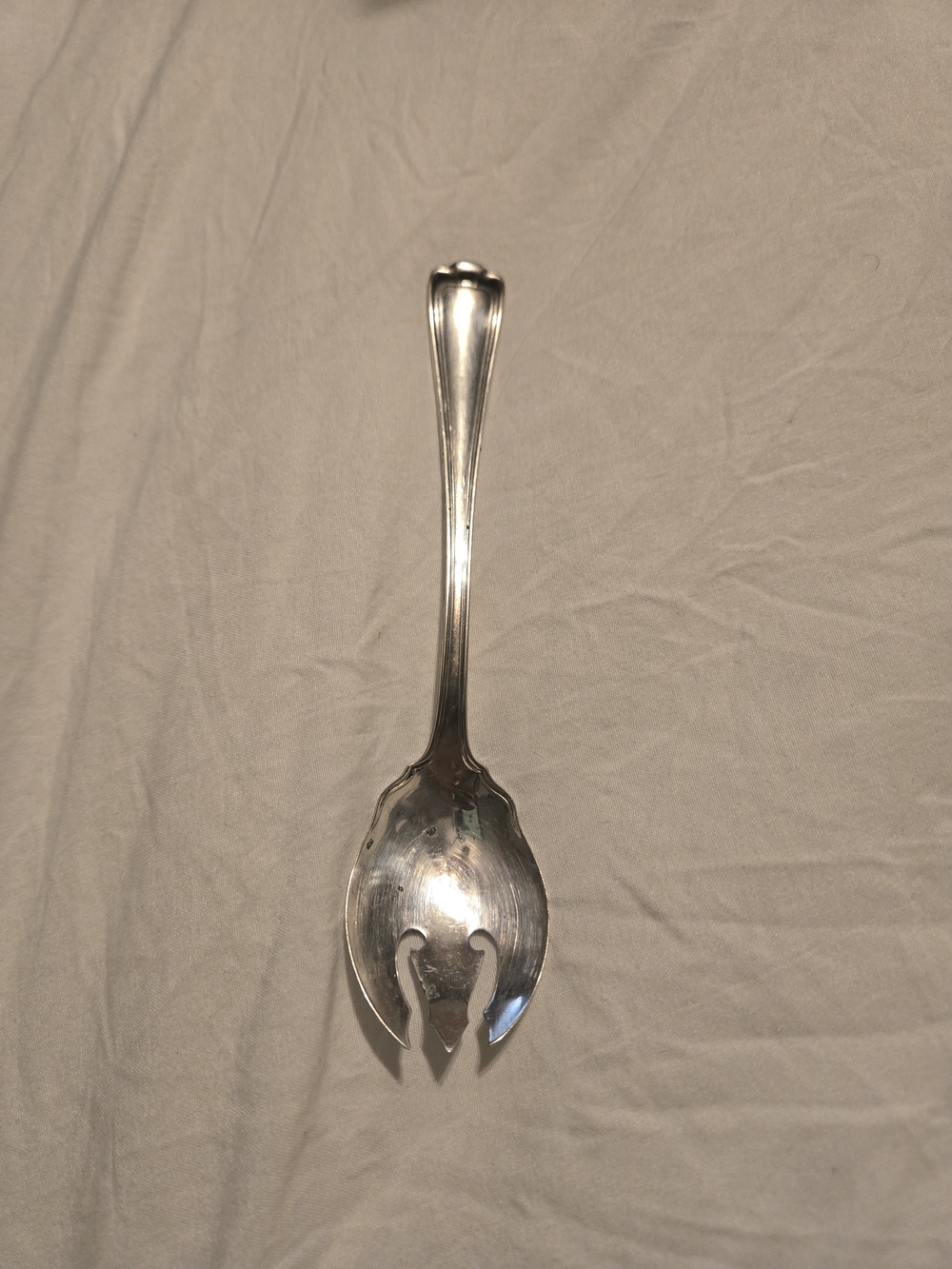 Vtg 1847 Rogers Bros Old Colony Salad Serving Fork XS Triple"